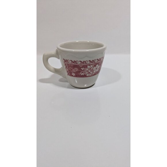Syracuse China Strawberry Hill Ceramic Mug White With Red Floral Design Vintage - Picture 4 of 9